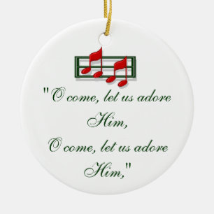 Hymn Ornament "O Come All Ye Faithful" Christmas