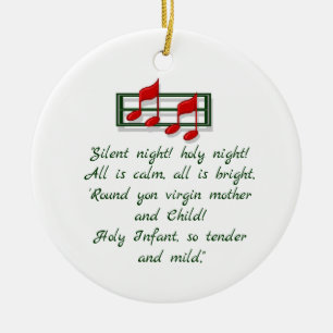Hymn Ornament "Silent Night" Christmas