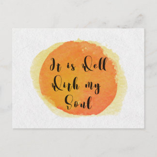 Hymn Postcard - Well With My Soul