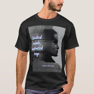 Hype Black Unisex T-shirt Drop Glitch Effect
