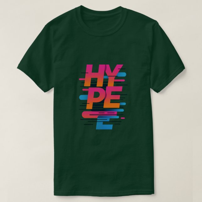 HYPE MODE – Retro Vapour Rush T-Shirt (Design Front)