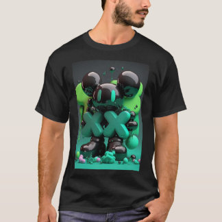 Hypebeast Kaws Metal Print Design  T-Shirt