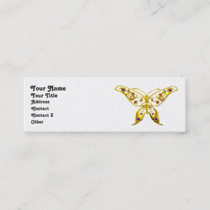 HYPER BUTTERFLY,gold metallic paper Mini Business Card