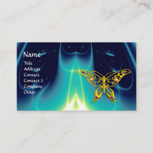 HYPER BUTTERFLY / LIGHT WAVES, Aqua Blue,Turquase Business Card