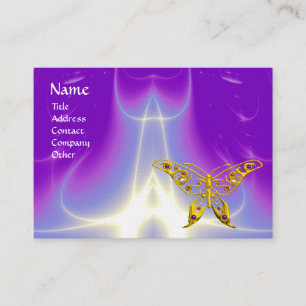 HYPER BUTTERFLY / LIGHT WAVES, Pink,Purple,Violet Business Card