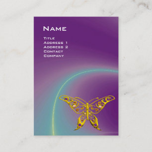 HYPER BUTTERFLY / LIGHT WAVES, Pink,Purple,Violet Business Card