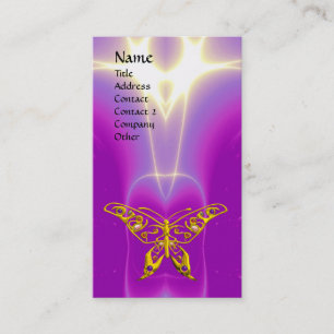 HYPER BUTTERFLY Pink,Purple,Violet Light Wave Business Card
