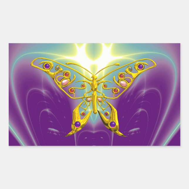 HYPER BUTTERFLY RECTANGULAR STICKER (Front)