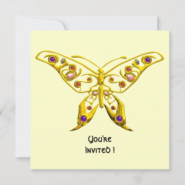 HYPER BUTTERFLY ,white Invitation (Front)