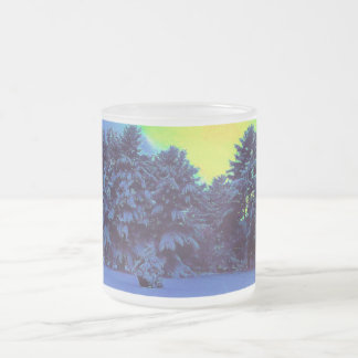 Hyper Colour Winter Frosted Glass Coffee Mug