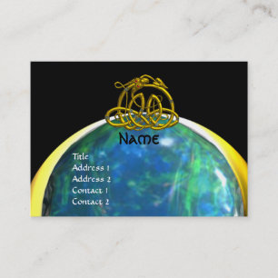 HYPER DRAGON opale yellow black green blue Business Card