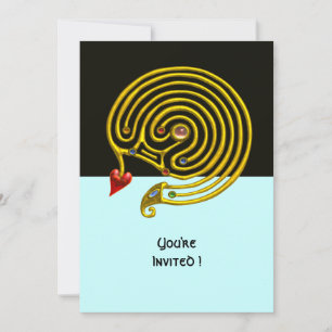 HYPER LABYRINTH , black and blue Invitation
