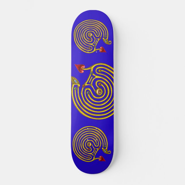 HYPER LABYRINTH, blue Skateboard (Front)