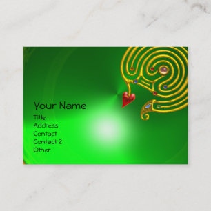 HYPER LABYRINTH EMERALD ,red yellow green Business Card