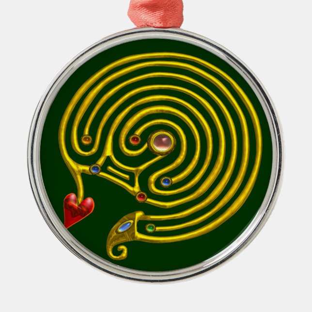 HYPER LABYRINTH green Metal Tree Decoration (Front)