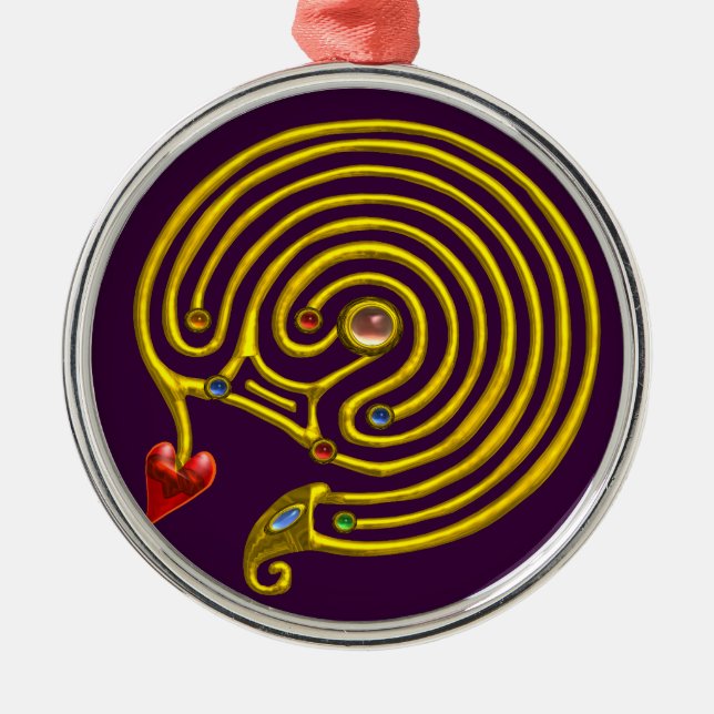 HYPER LABYRINTH purple Metal Tree Decoration (Front)