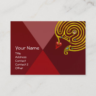HYPER LABYRINTH RUBY ,black red yellow Business Card