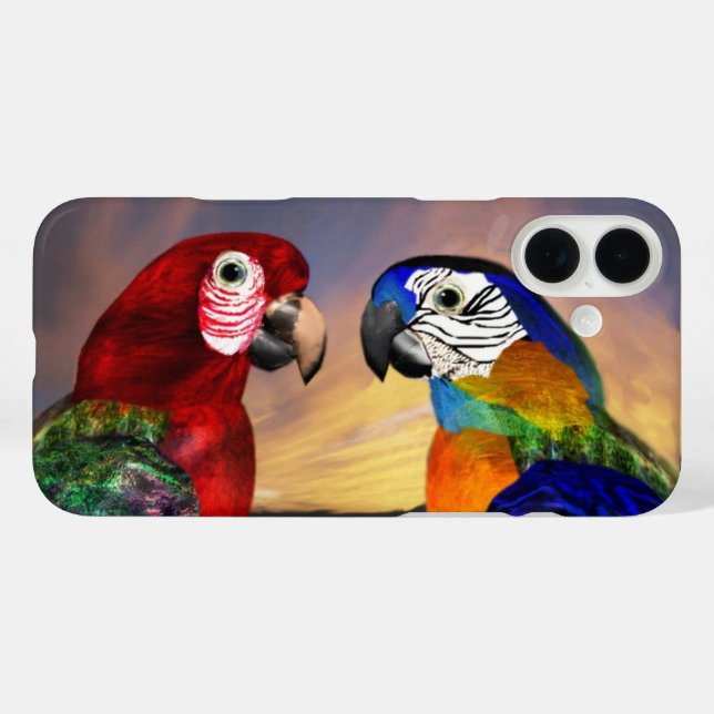 HYPER PARROTS /RED AND BLUE ARA Case-Mate iPhone CASE (Back (Horizontal))
