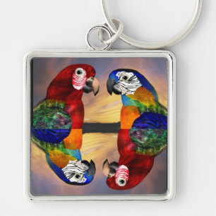 HYPER PARROTS /RED AND BLUE ARA KEY RING