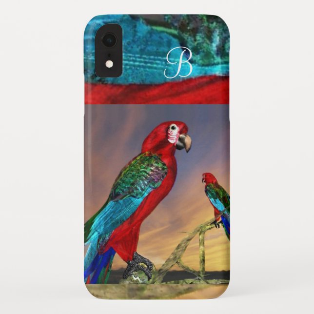 HYPER PARROTS / RED ARA MONOGRAM Case-Mate iPhone CASE (Back)