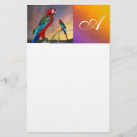 HYPER PARROTS / RED ARA  MONOGRAM ,white
