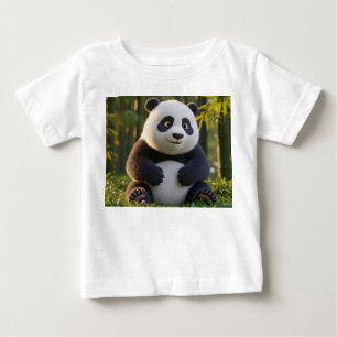 Hyper-Realistic Baby Panda in Bamboo Forest T-Shirt