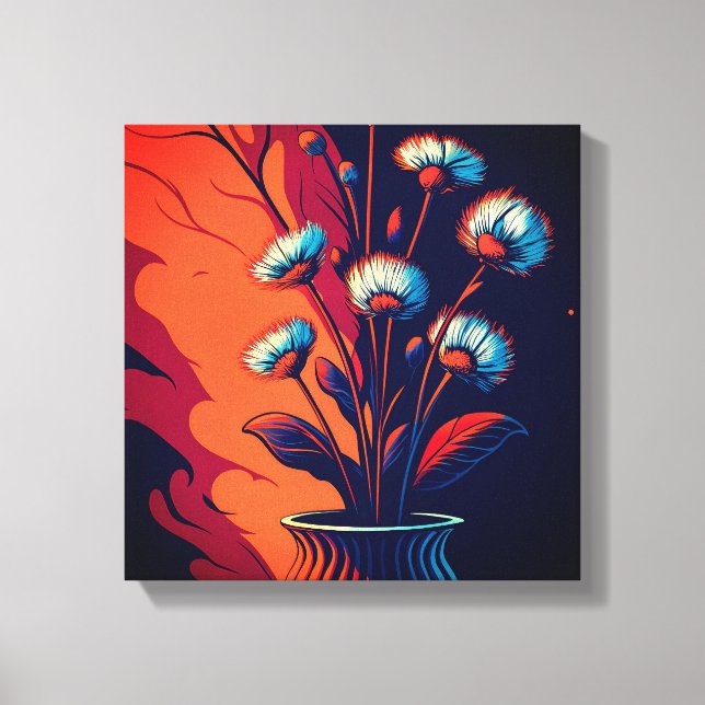 hyper-realistic floral canvas print (Front)