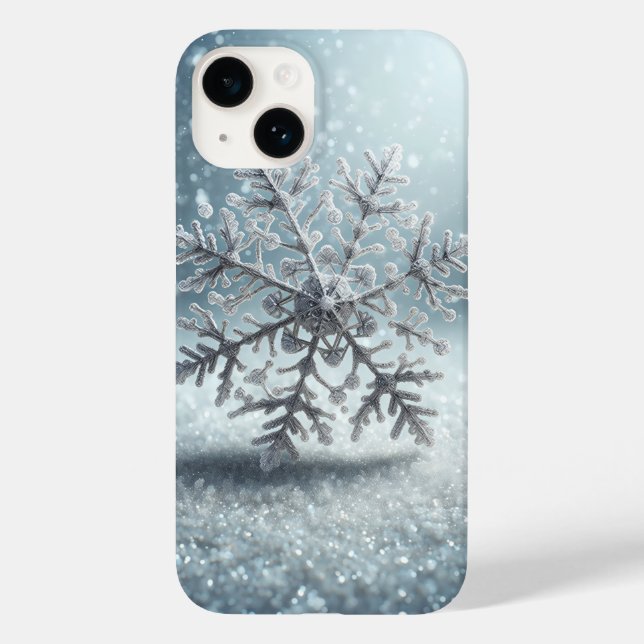 Hyper-Realistic Frozen Snowflake Phone Case Winter (Back)