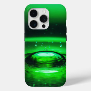 Hyper-Realistic Green Water Reflection Design iPhone 15 Pro Case