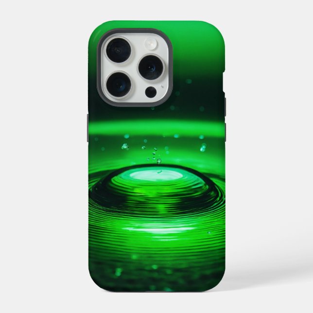Hyper-Realistic Green Water Reflection Design  iPhone Case (Back)