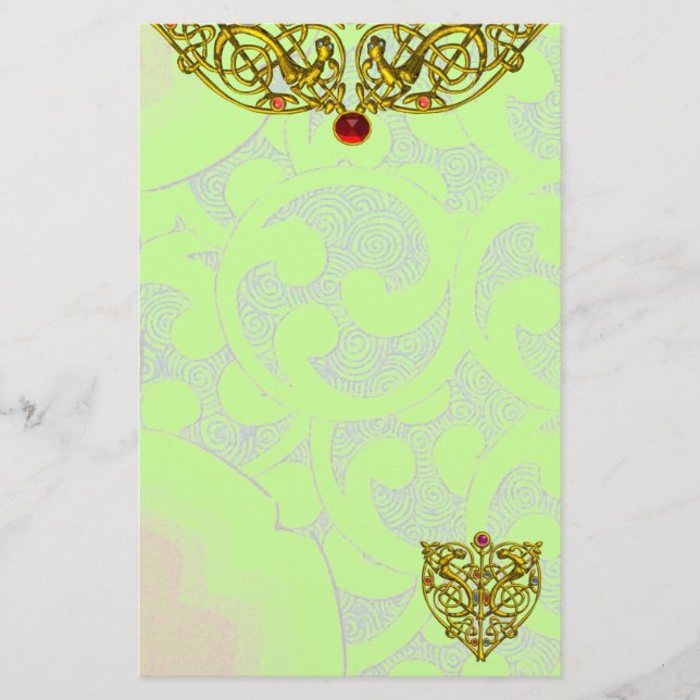 HYPER VALENTINE , green Stationery (Front)
