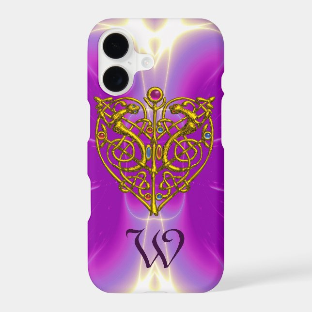 HYPER VALENTINE MONOGRAM  Pink Fuchsia Purple (Back)