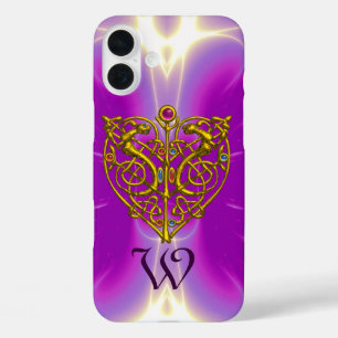 HYPER VALENTINE MONOGRAM  Pink Fuchsia Purple iPhone 16 Plus Case