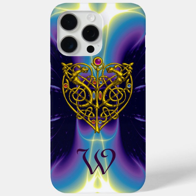 HYPER VALENTINE MONOGRAM  Pink Fuchsia Purple Case-Mate iPhone Case (Back)