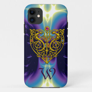 HYPER VALENTINE MONOGRAM  Pink Fuchsia Purple iPhone 11 Case