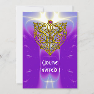 HYPER VALENTINE pink purple Invitation