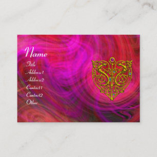 HYPER VALENTINE  ,pink purple red yellow Business Card