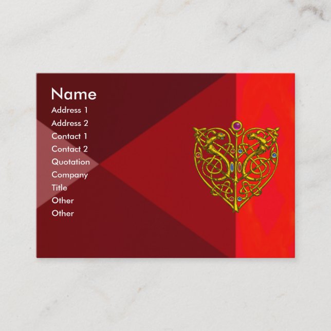 HYPER VALENTINE RUBY 2 ,red Business Card (Front)