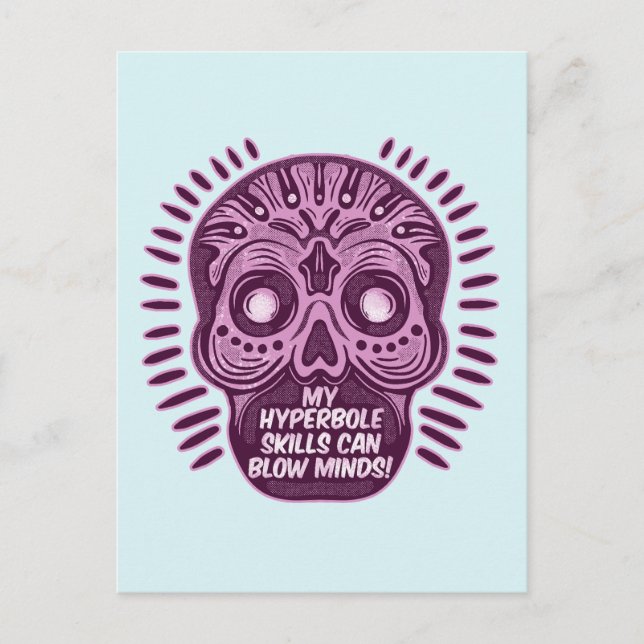 Hyperbole Funny ENGLISH LANGUAGE Postcard (Front)