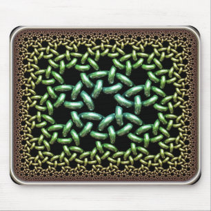 Hyperbolic Linked Rings Mouse Mat