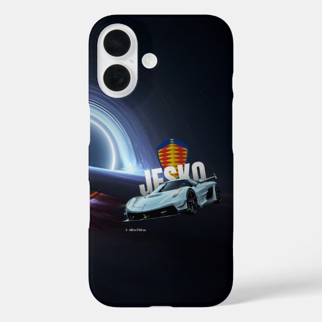 Hypercar in the Void – Surreal Supercar & Black Ho Case-Mate iPhone Case (Back)