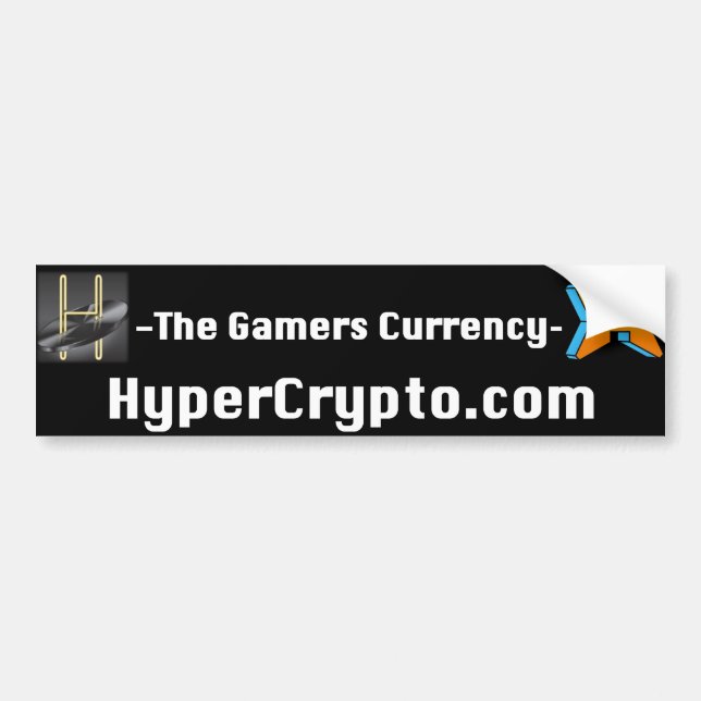 HyperCrypto.com Bumper Sticker 11"x3" Legit Vinyl (Front)
