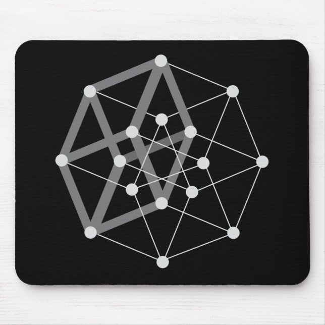 hypercube dark mouse mat (Front)