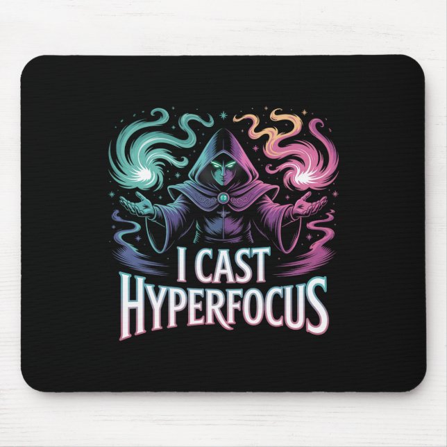 Hyperfocus Magic Spell Gamer Artwork Autism Mage M Mouse Mat (Front)