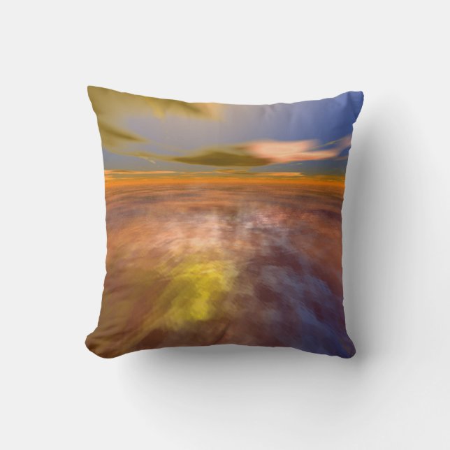 HYPERION WORLD, ALIEN SEASCAPE SKY ,CLOUDS Sci-Fi Cushion (Front)