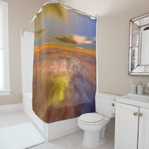 HYPERION WORLD, ALIEN SEASCAPE SKY ,CLOUDS Sci-Fi Shower Curtain