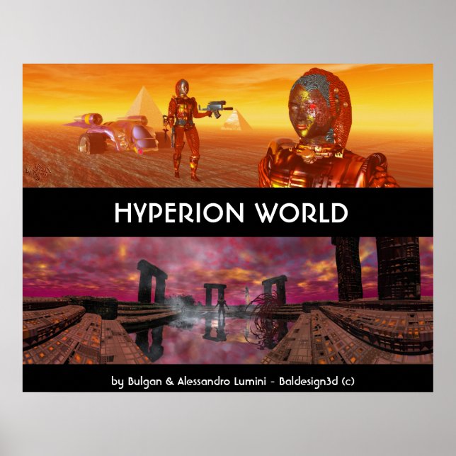 HYPERION WORLD SCIENCE FICTION Scifi Poster (Front)