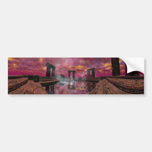 HYPERION WORLD - Temple of Water Bumper Sticker