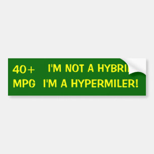hypermiler bumper sticker