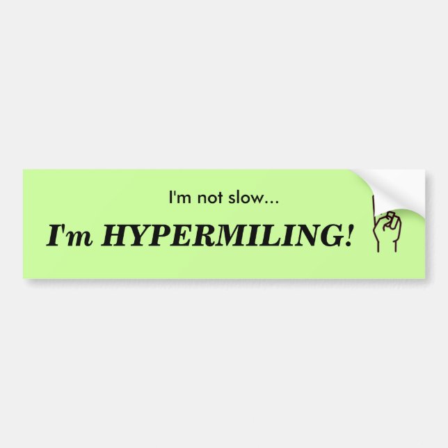 HYPERMILING Bumper Sticker (Front)